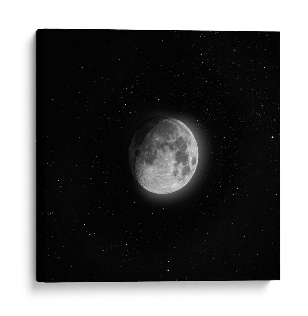 Luna Gibosa Creciente y Estrellas - Enrique Estrada | Cuadro decorativo de Canvas Lab
