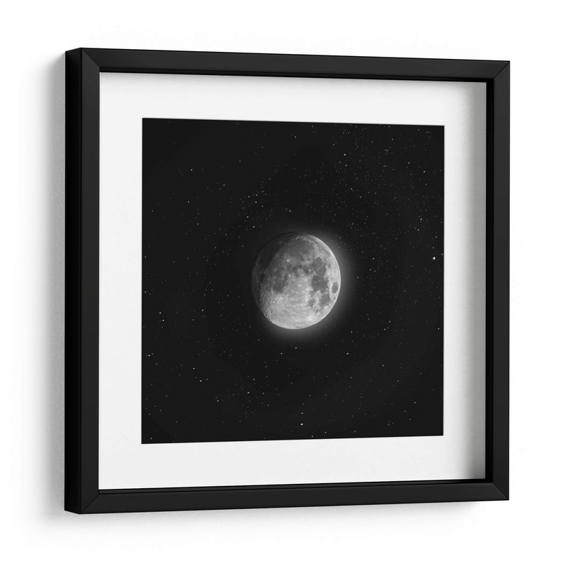 Luna Gibosa Creciente y Estrellas - Enrique Estrada | Cuadro decorativo de Canvas Lab