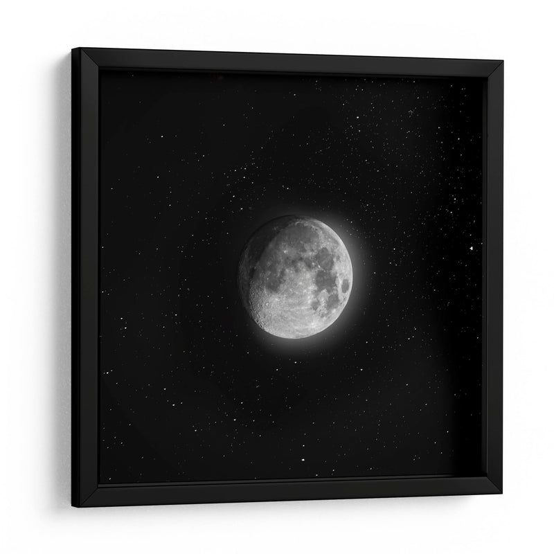 Luna Gibosa Creciente y Estrellas - Enrique Estrada | Cuadro decorativo de Canvas Lab