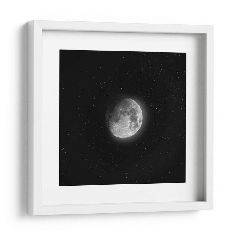 Luna Gibosa Creciente y Estrellas - Enrique Estrada | Cuadro decorativo de Canvas Lab