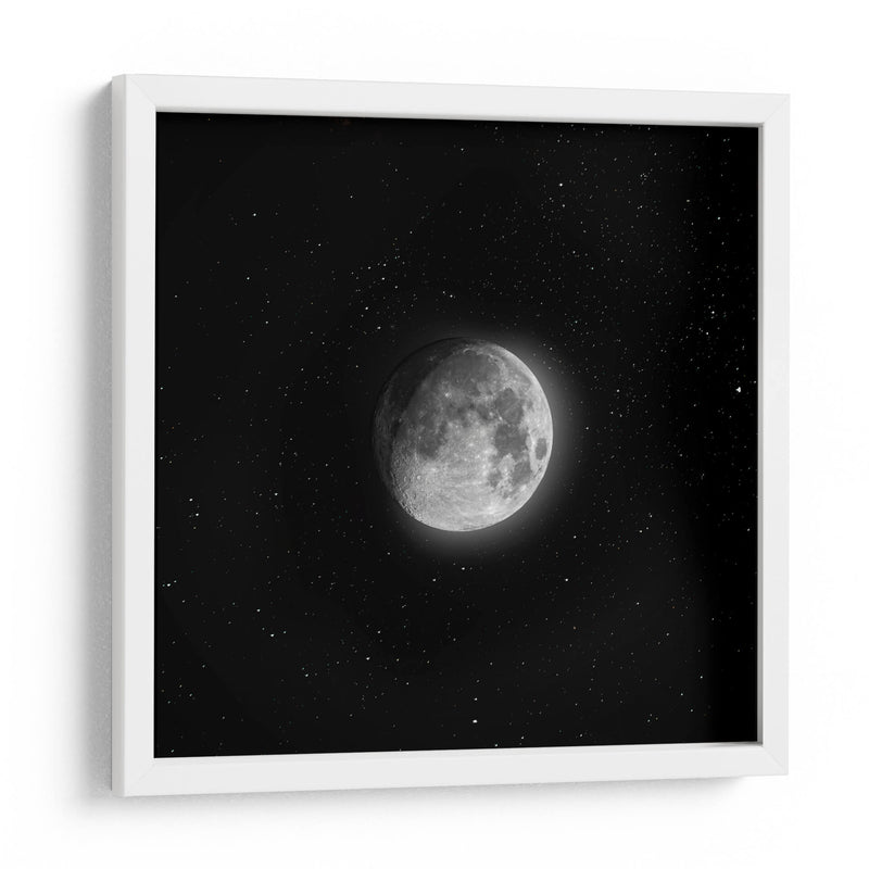 Luna Gibosa Creciente y Estrellas - Enrique Estrada | Cuadro decorativo de Canvas Lab