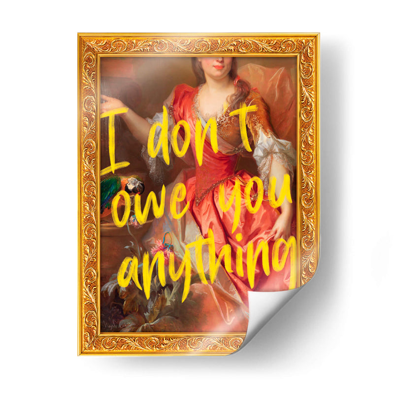 I don't owe you - Nayeli Cabrera | Cuadro decorativo de Canvas Lab