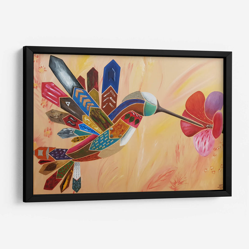 El colibrí y la flor 2 - Rodríguez Marconi | Cuadro decorativo de Canvas Lab