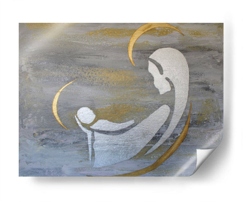 Virgen y bebé - Alba Derbez | Cuadro decorativo de Canvas Lab