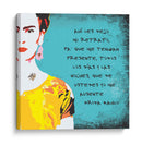 Ahí les dejo mi retrato Frida Kahlo en Fondo Azul - Mario Velazquez | Cuadro decorativo de Canvas Lab