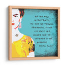 Ahí les dejo mi retrato Frida Kahlo en Fondo Azul - Mario Velazquez | Cuadro decorativo de Canvas Lab