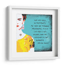 Ahí les dejo mi retrato Frida Kahlo en Fondo Azul - Mario Velazquez | Cuadro decorativo de Canvas Lab