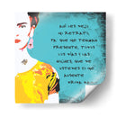 Ahí les dejo mi retrato Frida Kahlo en Fondo Azul - Mario Velazquez | Cuadro decorativo de Canvas Lab