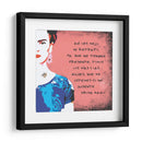 Ahí les dejo mi retrato Frida Kahlo en Fondo Rosa - Mario Velazquez | Cuadro decorativo de Canvas Lab