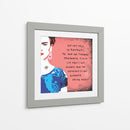 Ahí les dejo mi retrato Frida Kahlo en Fondo Rosa - Mario Velazquez | Cuadro decorativo de Canvas Lab