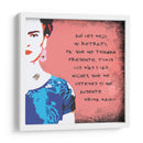 Ahí les dejo mi retrato Frida Kahlo en Fondo Rosa - Mario Velazquez | Cuadro decorativo de Canvas Lab