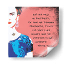 Ahí les dejo mi retrato Frida Kahlo en Fondo Rosa - Mario Velazquez | Cuadro decorativo de Canvas Lab