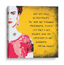 Ahí les dejo mi retrato Frida Kahlo en Fondo Amarillo - Mario Velazquez | Cuadro decorativo de Canvas Lab