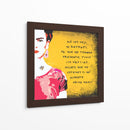 Ahí les dejo mi retrato Frida Kahlo en Fondo Amarillo - Mario Velazquez | Cuadro decorativo de Canvas Lab
