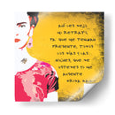 Ahí les dejo mi retrato Frida Kahlo en Fondo Amarillo - Mario Velazquez | Cuadro decorativo de Canvas Lab