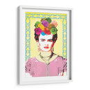 Frida Kahlo con Marco Azul - Mario Velazquez | Cuadro decorativo de Canvas Lab