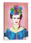 Frida Kahlo con Marco Amarillo - Mario Velazquez | Cuadro decorativo de Canvas Lab