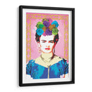 Frida Kahlo con Marco Amarillo - Mario Velazquez | Cuadro decorativo de Canvas Lab