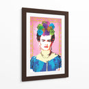 Frida Kahlo con Marco Amarillo - Mario Velazquez | Cuadro decorativo de Canvas Lab