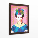 Frida Kahlo con Marco Amarillo - Mario Velazquez | Cuadro decorativo de Canvas Lab