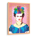 Frida Kahlo con Marco Amarillo - Mario Velazquez | Cuadro decorativo de Canvas Lab