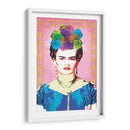 Frida Kahlo con Marco Amarillo - Mario Velazquez | Cuadro decorativo de Canvas Lab