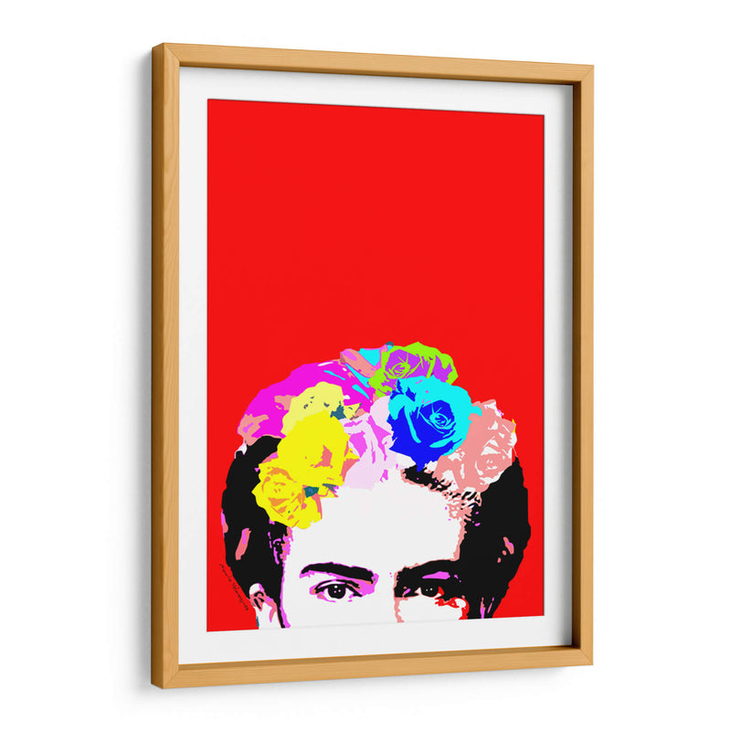 Los Ojos de Frida en Fondo Rojo - Mario Velazquez | Cuadro decorativo de Canvas Lab