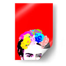 Los Ojos de Frida en Fondo Rojo - Mario Velazquez | Cuadro decorativo de Canvas Lab