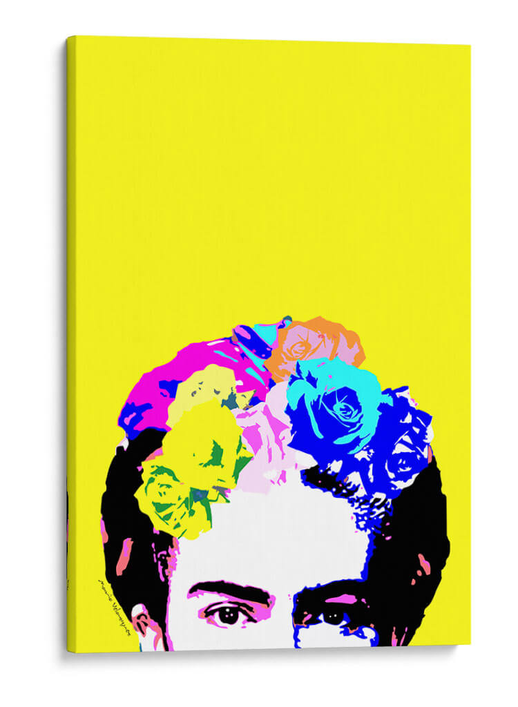 Los Ojos de Frida en Fondo Amarillo - Mario Velazquez | Cuadro decorativo de Canvas Lab