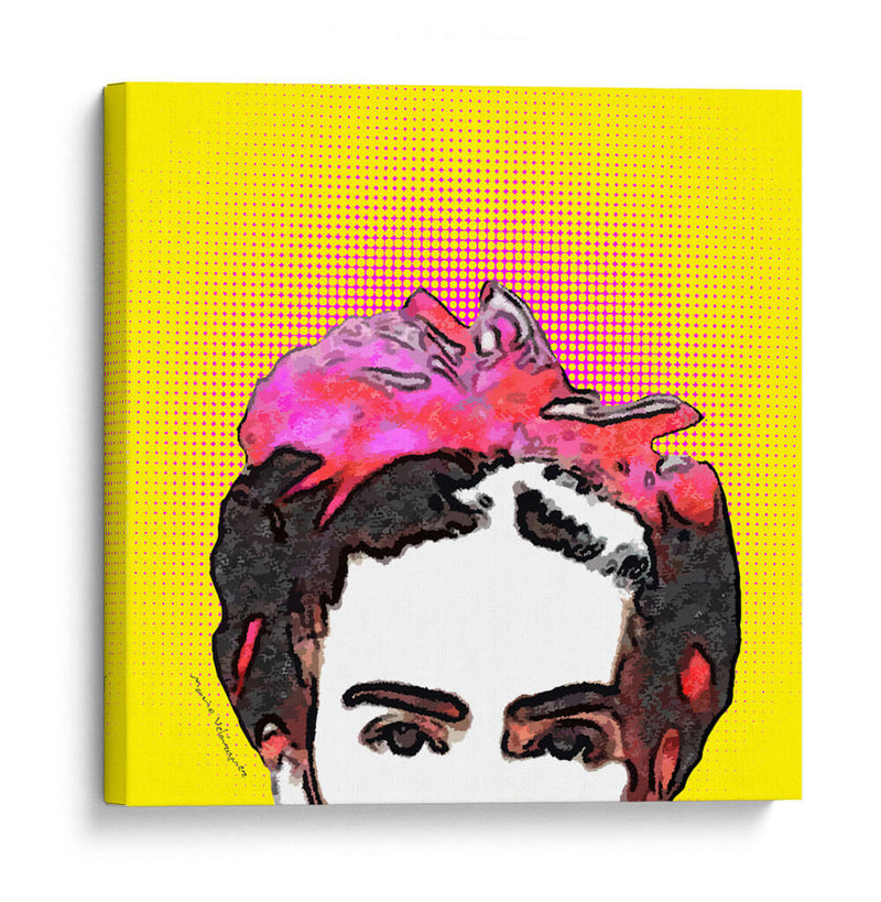 Retrato de Frida en Medios Tonos Amarillos - Mario Velazquez | Cuadro decorativo de Canvas Lab