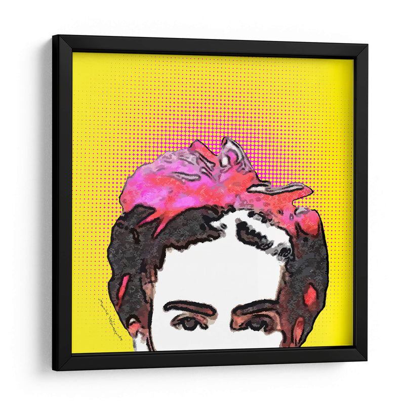 Retrato de Frida en Medios Tonos Amarillos - Mario Velazquez | Cuadro decorativo de Canvas Lab