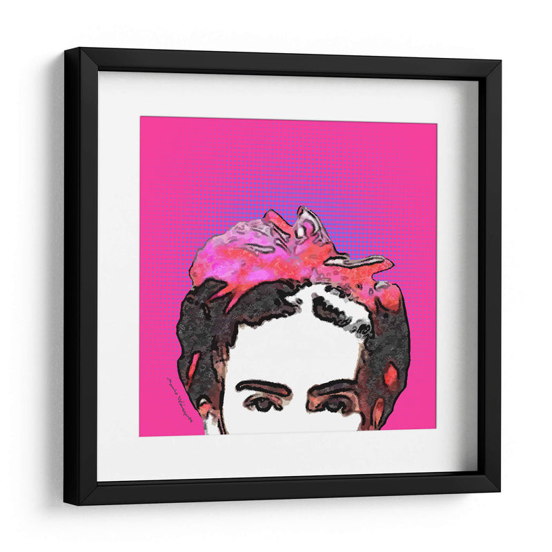 Retrato de Frida en Medios Tonos Rosas - Mario Velazquez | Cuadro decorativo de Canvas Lab