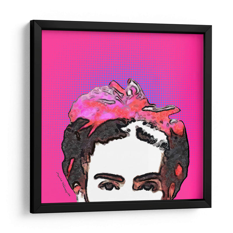 Retrato de Frida en Medios Tonos Rosas - Mario Velazquez | Cuadro decorativo de Canvas Lab