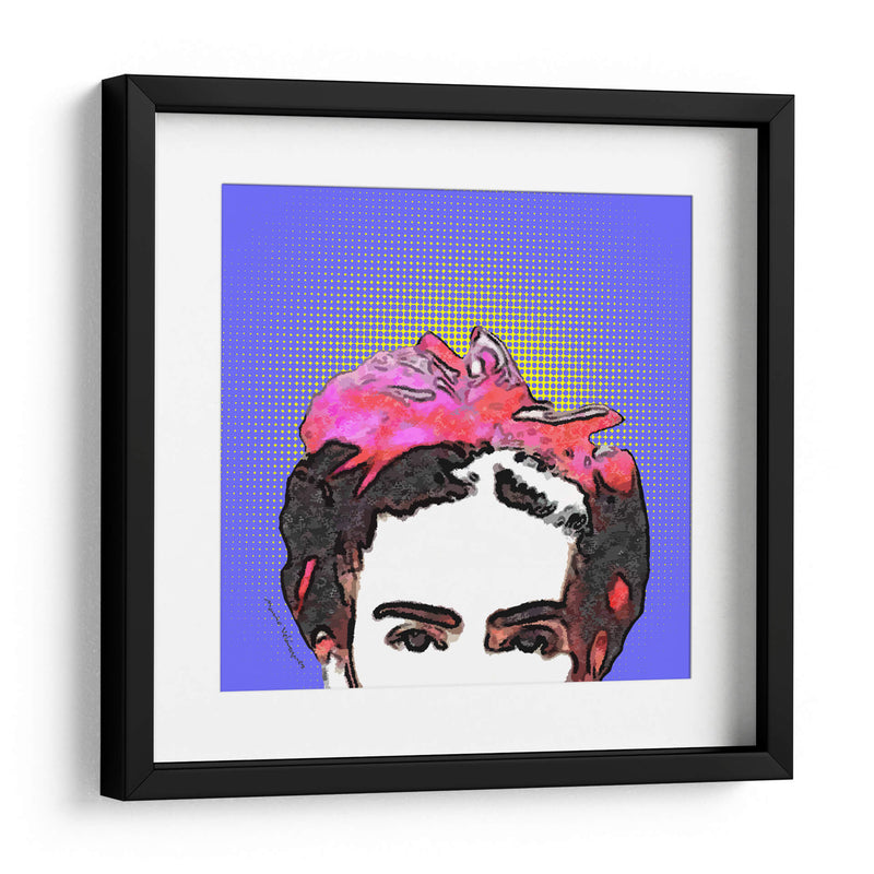 Retrato de Frida en Medios Tonos Azules - Mario Velazquez | Cuadro decorativo de Canvas Lab