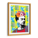 Frida Kahlo en Fondo Amarillo con Piñas - Mario Velazquez | Cuadro decorativo de Canvas Lab