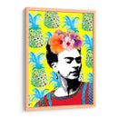 Frida Kahlo en Fondo Amarillo con Piñas - Mario Velazquez | Cuadro decorativo de Canvas Lab