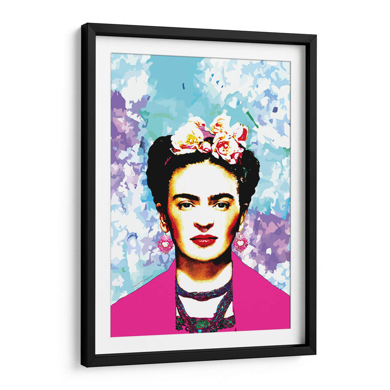 Frida Kahlo con Rebozo Rosa - Mario Velazquez | Cuadro decorativo de Canvas Lab
