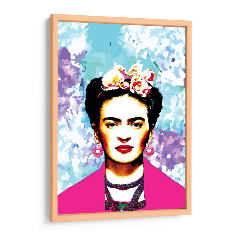 Frida Kahlo con Rebozo Rosa - Mario Velazquez | Cuadro decorativo de Canvas Lab
