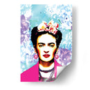 Frida Kahlo con Rebozo Rosa - Mario Velazquez | Cuadro decorativo de Canvas Lab