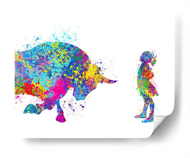 Fearless Girl Colors - Hue Art | Cuadro decorativo de Canvas Lab