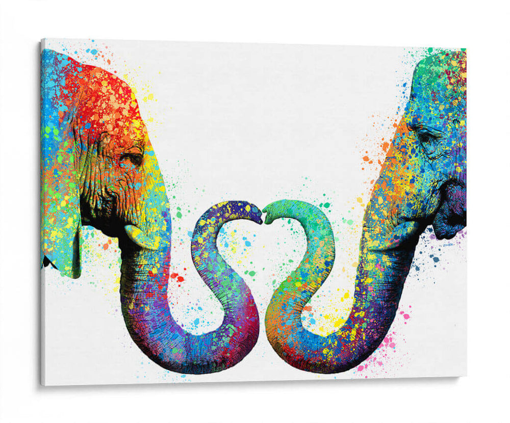 Elephant Love Colors - Hue Art | Cuadro decorativo de Canvas Lab