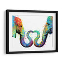 Elephant Love Colors - Hue Art | Cuadro decorativo de Canvas Lab