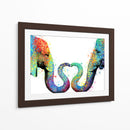 Elephant Love Colors - Hue Art | Cuadro decorativo de Canvas Lab