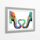 Elephant Love Colors - Hue Art | Cuadro decorativo de Canvas Lab