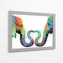 Elephant Love Colors - Hue Art | Cuadro decorativo de Canvas Lab