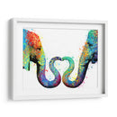 Elephant Love Colors - Hue Art | Cuadro decorativo de Canvas Lab
