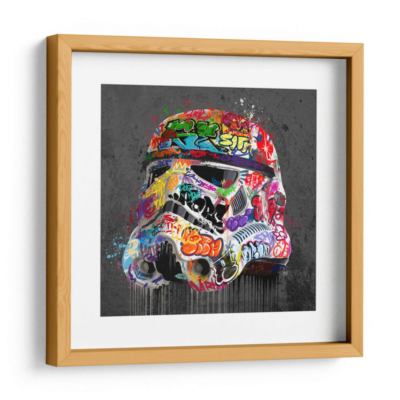 Stormtrooper Helmet Graffiti - David Aste | Cuadro decorativo de Canvas Lab