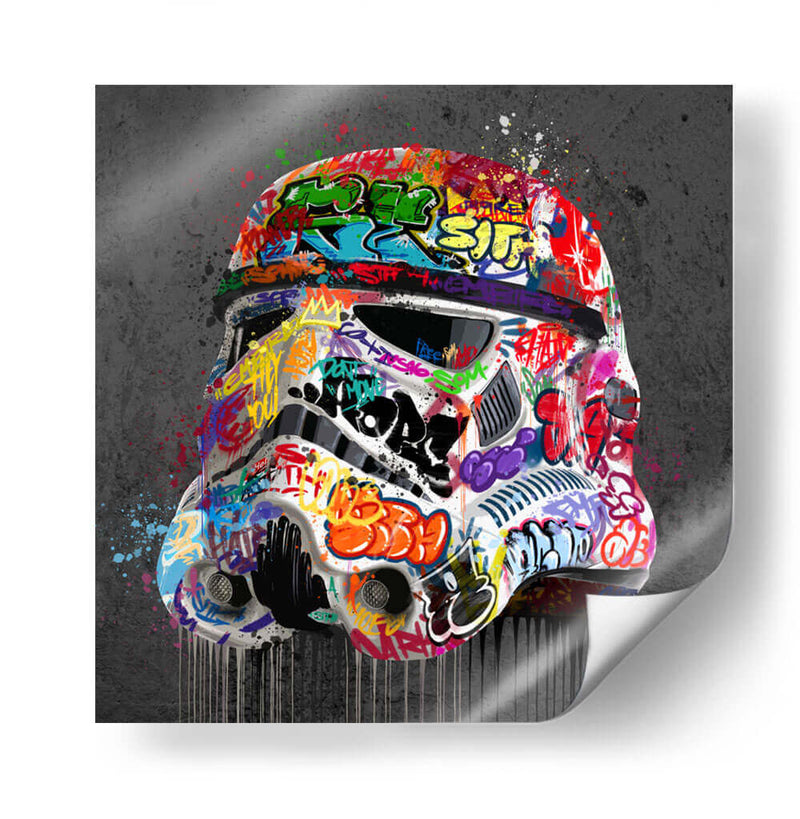 Stormtrooper Helmet Graffiti - David Aste | Cuadro decorativo de Canvas Lab