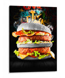 Hamburguesa Black - Charl Deep | Cuadro decorativo de Canvas Lab