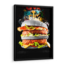 Hamburguesa Black - Charl Deep | Cuadro decorativo de Canvas Lab